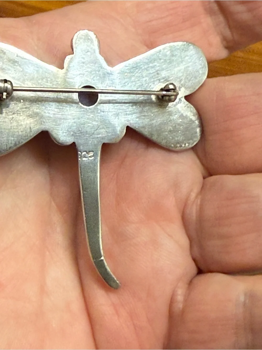 Sterling Silver 925 Rainbow Moonstone Pin Brooch 13.25 Grams